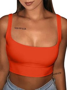 GOBLES Women's Sexy Summer Basic Solid Sleeveless Stretch Crop Tank Top at Amazon Women’s Clothing store Cropped Tank Top Outfit, Dance Yoga, Color Plain, Summer Basics, Backless Crop Top, Tank Top Outfits, Cozy Fabric, Backless Top, Club Wear