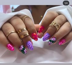 #nails #nailart #nailsofinstagram #u #manicure #beauty #nail #gelnails #nailsoftheday #nailsonfleek #nailstagram #nailsart #nailstyle #instanails #naildesign #acrylicnails #nailsdesign #inspire #naildesigns #love #nailswag #as #nailpolish #nailtech #unhas #gel #nailsnailsnails #nailartist #fashion #gelpolish Country Acrylic Nails, Nails Flowers, Fruit Nail Art, Colorful Nails, Almond Acrylic Nails, Cute Gel Nails, Bright Nails, Nails Only, Beauty Nail