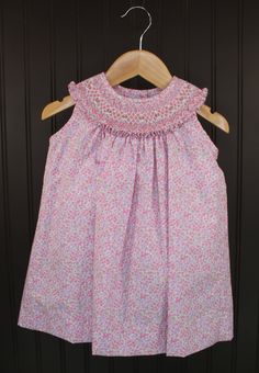 Pink and Lilac Smocked Bishop Dress – T.Noelle