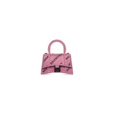 Women's Hourglass Xs Handbag With Chain And Allover Logo Rhinestones in Pink | Balenciaga US Balenciaga Store, Pink Balenciaga, Rhinestone Handbags, High Fashion Outfits, Fancy Bags, Balenciaga Bag, Woman Bags Handbags, Fashion Wishlist, Cute Purses