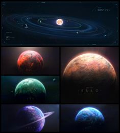 four different planets in the solar system