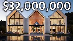 three houses with the words $ 32, 000 in front of them