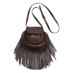 Flap Top, Long Fringed Cross Body Purse, Size: 7"L X 2" W X 6.5"H, 26"Drop Adjustable Shoulder Strap, Faux-Leather Material, Gold-Tone Hardware, Interior - 1 Zip And 2 Slip Pockets, Exterior - 1 Rear Slip Pocket, Closure - Zipper. Brown Party Bag With Adjustable Strap, Brown Party Bags With Adjustable Strap, Brown Fall Party Bags, Brown Party Bags For Fall, Fall Party Brown Bags, Casual Brown Bags For Parties, Phone Bag Pattern, Patch Bag, Designer Handbag Brands