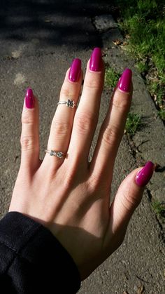 Dark Fuchsia Nails, Fuschia Nails, Fuchsia Nails, Metallic Gold Nails, Purple Ballerina, Coffin Nail Art, Magenta Nails, Ballerina Coffin