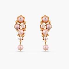 Larah White Pearl Drop Silver Earrings Elegant Pink Chandelier Earrings For Formal Occasions, Elegant Pink Chandelier Earrings For Formal Events, Pearl White Flower Earrings For Formal Occasions, Formal Yellow Gold Feminine Earrings, Yellow Gold Earrings For Formal Occasions, Luxury Rose Gold Drop Pearl Earrings, Feminine Rose Gold Pearl Earrings, Luxury Rose Gold Pearl Drop Earrings, Feminine Pearl Drop Earrings