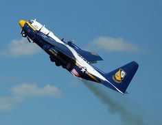 The Blue Angels use a United States Marine Corps C-130T Hercules, nicknamed "Fat Albert", for their logistics, carrying spare parts, equipment, and to carry support personnel between shows. Beginning in 1975, "Bert" was used for Jet Assisted Take Off (JATO) and short aerial demonstrations just prior to the main event at selected venues I'm Exhausted, 45 Degree Angle, Flying Ace