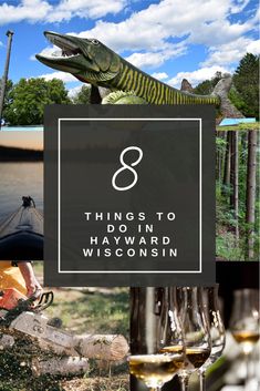 the 8 things to see and do in haward wisconsin, including an alligator statue