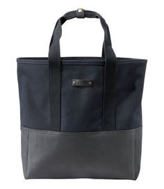 Our rugged, weather-resistant canvas tote now comes in a versatile open-top style. Designed with a puddle-proof bottom for wet grass, boating and more. Spot clean. Made of rugged, heavy-duty 100% cotton canvas. Durable, puddle-proof coating on outside bottom. Water-resistant polyurethane coating on upper part of interior. Snap closure on handles. Stands upright for easy loading and unloading. Antiqued brass hardware and leather trim. Imported. | Nor'easter Tote Bag, Open-Top, Canvas Coated Fabri Easter Tote Bags, Easter Totes, Inspiration For Design, Antique Brass Hardware, Travel Tote, Open Top, Ll Bean, L L Bean, Travel Gear