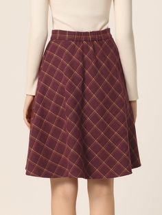 Shop Allegra K for vintage plaid tartan elastic waist knee length a-line skirt you are looking for, get more women's skirts for yourelf. Order now! Free Returns! Mini Wrap Skirt, Chunky Knit Jumper, Skirts With Boots, Suspender Skirt, Weekend Style, Vintage Plaid, Warm Outfits, Chic Woman, Plaid Skirts