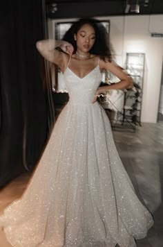 Olivia Bottega, Petite Wedding Dress, Glitters Skirt, Sparkly Wedding Dress, Sparkle Wedding Dress, Sparkly Wedding, Sparkle Wedding, Sequin Prom Dresses, Light Ivory