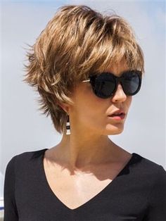 Choppy Bob Hairstyles, Short Hairstyles For Thick Hair, Shag Hairstyles, Penteado Cabelo Curto, Short Hair With Layers, Synthetic Wig, Short Bob Hairstyles