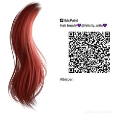 the long red hair is shown with qr code