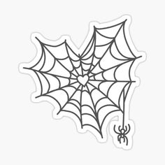 a spider web sticker on a white background