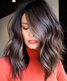 One Length Haircuts, Shaggy Haircut, Rambut Brunette, Womens Haircuts Medium, Textured Haircut, Lob Haircut, Penteado Cabelo Curto, New Haircuts