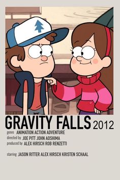 the poster for gravity falls 2012 shows two people holding hands and looking at each other