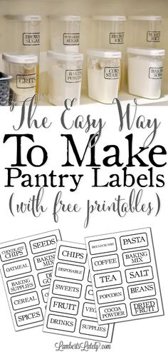 the easy way to make pantry labels with free printables