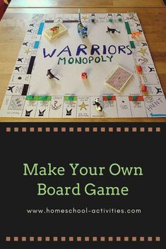 make your own board game with the words wariors monopoly on it and an image of