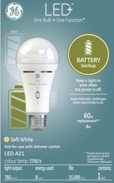 an advertisement for the new led bulb and one - light functioner, with instructions on how to use it