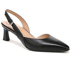 Offering fun, party-ready style, the Dalary slingback pump pairs perfectly with your little black dress or with formal wedding attire. From Naturalizer. Elegant Closed Toe Slingback Pumps With 4-inch Heel, Elegant Formal Heels For Spring, Elegant Spring Formal Heels, High Heel Heels For Spring Formal, Elegant Slingback Pumps With 4-inch Block Heel, High Heel Heels For Spring Formal Occasions, Spring Formal High Heel Shoes, Chic Low Heel Formal Heels, Formal High Heel Heels For Spring