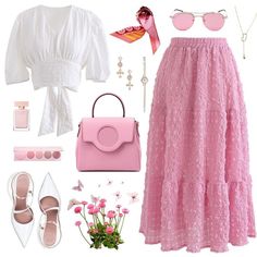 Modest Casual Outfits, Church Outfits, Pink Outfits, Pink Outfit, Casual Style Outfits, Lookbook Outfits