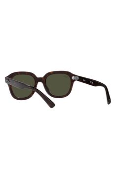 This classic pair of sunglasses is detailed with a square silhouette and logo-branded temples for a retro-inspired vibe. 53mm lens width; 20mm bridge width; 145mm temple length 100% UV protection Prescription-compatible Plastic Made in Italy Square Frame Polarized Sunglasses For Travel, Classic Wayfarer Sunglasses For Travel, Classic Mirrored Sunglasses For Travel, Travel Sunglasses With Polarized Square Frame, Square Frame Sunglasses With Gradient Lenses For Travel, Classic Brown Sunglasses For Travel, Square Frame Sunglasses With Mirrored Lenses For Travel, Classic Brown Square Frame Sunglasses, Classic Polarized Square Frame Sunglasses