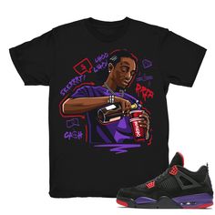 "Air Jordan shirt to match the Retro Jordan 4 Raptors sneaker release. \"Quavo Drip\" - Shirt Design by Shirts4Sneakers. * Please note that the sneaker DOES NOT come with the t-shirt. [The sneaker is only intended to show the sneaker match] * Please allow 4-5 business days for handling time. * 6.1oz - 100% Pre Shrunk Cotton - Gildan Tee * All shirts are made to order with high-quality direct to garment print. * For sizing please refer to our sizing chart. POSITIVE Feedback is important to the gr Smoky Bear, Retro Jordan 4, Jordan 4 Fire Red, Taupe Haze, Jordan Swag, Jordan 11 Cool Grey, Jordan 4 Bred, Retro Jordans 11, School Fit