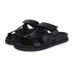 This pair of Chypre Techno sandals are in Black calfskin and feature the iconic H, Black rubber soles, and adjustable straps.Origin: ItalyCondition: New and never wornAccompanied by: Hermes box, two dustbags, ribbonSize: 37 EU Hermes Birkin 25, Hermes Box, Birkin 25, Madison Avenue, Sandals Black, Hermes Birkin, Black Rubber, Black Sandals, New Black