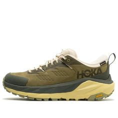 HOKA ONE ONE Kaha Low GTX 'Fennel Eggnog' 1123114-FNN Shoes Hiking, Limited Edition Sneakers, Hoka One One, Hiking Trail, Sport Sneakers, Fennel, New Man, Hiking Trails, The One