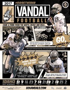 an advertisement for the football team called vandal