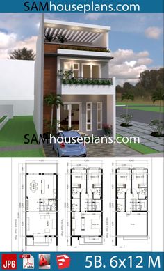 two story house plan with 3 bedroom and 2 bathrooms