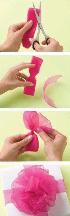 how to make a tulle flower out of tissue paper