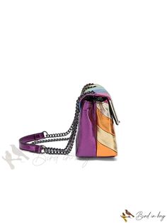 Bird in Bag - Fashion Flap Crossbody Bag with Metallic Accents Evening Multicolor Shoulder Bag With Adjustable Strap, Chic Multicolor Mobile Phone Bag, Multicolor Crossbody Shoulder Bag For Party, Chic Multicolor Shoulder Bag With Zipper Closure, Trendy Multicolor Shoulder Bag For Evening, Trendy Multicolor Shoulder Bag With Detachable Strap, Multicolor Crossbody Flap Bag With Adjustable Strap, Multicolor Crossbody Flap Bag, Chic Multicolor Crossbody Bags