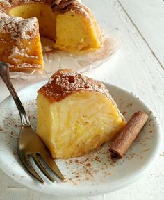 a piece of cake sitting on top of a white plate