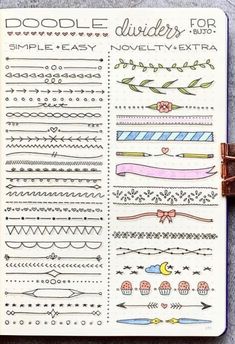 Underline Design Simple, Underline Design, Learning Diary, Peta Pikiran, Bullet Journal Dividers, Border Lines, 달력 디자인