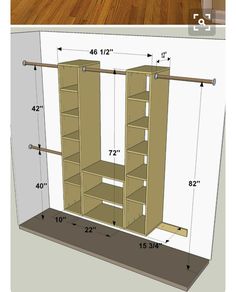 the measurements for an open bookcase are shown in front of a wall with shelves