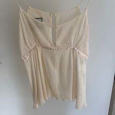 Barely Worn. In Good Condition But Because Of Aging There’s Some Discoloring Of The Delicate Fabric, Which I Only Noticed After Holding It Up To The Light. Size S. Measurements: Top To Bottom: 26 Inches Waste: 14.5 Inches Front: 15 Inches Fitted Vintage Silk Top, Chanel Pearl Top, Vintage Chanel Set, Vintage Embellished Sleeveless Top, Chanel Striped Top, Big Sunglasses, Chanel Couture, All Black Everything, Vintage Chanel