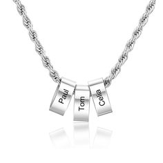 Personalized Engraved 3 Names Necklaces for Men is Crafted in high-quality material, this stylish pendant necklace is made of silver and beads. Nickel-free and lead-free this hypoallergenic jewelry are very skin-friendly even for susceptible skin. The plating is non-allergic and safe for all environments and skin conditions. Features: Metals Type: Stainless steel Necklace Type: Pendant Necklaces Gender: Men Material: Metal Customized Type: NAME Shape\pattern: Round Pendant Size: 12mm*5mm Item Ty Beads Name, Crystal Ball Earrings, Necklaces Style, Unisex Necklace, Hypoallergenic Jewelry, Ring Pendant Necklace, Stainless Steel Pendant, Custom Necklace, Metal Necklaces