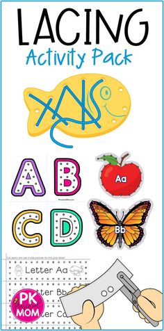 an activity pack with letters and numbers for kids to use in the classroom, including letter recognition