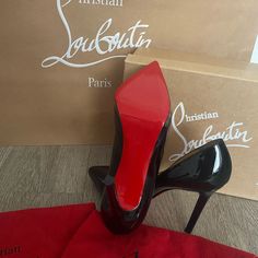 Christian Louboutin Patent Calfskin Pigalle Plato 120 Platform Pumps 36 1/2 Black Newww Neww Never Used Luxury Patent Leather Court Shoes With Red Sole, Luxury Calf Leather Heels With Red Sole, Luxury Court Shoes With Red Sole For Business, Black Luxury Court Shoes With Red Sole, Luxury Black Court Shoes With Red Sole, Luxury Court Shoes With Red Sole And Round Toe, Christian Louboutin Iriza, Christian Louboutin So Kate, So Kate