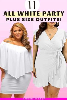 💕 11 All-white party plus size outfits! (both classy + casual)- fashion advice woman tips 💕 all white party plus size, all white party plus size black women, all white party outfits plus size classy, all white party plus size summer, all white party outfits plus size casual, all white boat party plus size curvy, what to wear to all white party , all white party outfits beach party plus size Party Plus Size Outfits, All White Boat Party, White Boat Party, White Party Outfits, Boat Party Outfit, Plus Size Pant Suits, All White Party Outfits, White Peplum Dress, Boss Lady Outfit