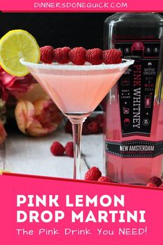 Meet your new favorite cocktail: the Pink Lemon Drop Martini! Made with Pink Whitney vodka, fresh lemon juice, and a touch of sweetness, this vibrant drink is perfect for parties, girls' night, Valentine's Day, or any occasion. Garnished with a sugar rim, a slice of lemon, and fresh raspberries, this chic cocktail is as Instagram-worthy as it is delicious. Try this easy recipe for a fun and refreshing twist on the classic Lemon Drop. Cheers!