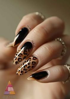 Fresh Nail Art, Cow Prints, Shaped Nails, Nail Trend, Leopard Nails, Glam Nails, Nail Stuff, Almond Shaped, Holographic Nails