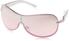 PRICES MAY VARY. U.S. POLO ASSN. SINCE 1890. LIVE AUTHENTICALLY with TIMELESS & ICONIC SHADES. WOMEN'S GRADIENT PINK SHIELD SUNGLASSES with Rhinestone Detail, Rose Gold-Tone Metal Accents and White Textured Arms 100% UV PROTECTION LENS: These sunglasses include a protective lens coating that shields & protects your eyes from the sun's natural ultraviolet rays. Lens is both lightweight & comfortable. ASSORTED FRAME COLOR OPTIONS: Select from assorted frame color options that are lightweight & eas Tennis Sunglasses, U.s. Polo Assn., Ultraviolet Rays, Shield Sunglasses, Rectangular Sunglasses, Authentic Living, Metallic Accents, Ultra Violet, Uv Protection