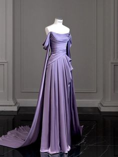 Modest Purple Satin Long Prom Dress,Purple Evening DressModest Purple Satin Long Prom Dress,Purple Evening Dress Purple Satin Prom Dress, Purple Evening Dress, Chique Outfits, Prom Dress Inspiration, Pretty Prom Dresses, Formal Party Dress, Purple Satin, Satin Prom Dress