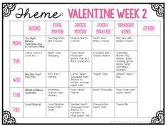 valentine week game with words and pictures