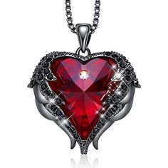 please choose the model you want with your favorite color to get the right price. This is a special Heart-shaped Pendant encased in a beautiful Angel's wings. Wearing this necklace is a reminder that you are always cared for and loved! This is an amazing gift for you or a loved one. The beauty of this necklace goes well beyond its timeless design. It is masterfully crafted to shine, sparkle, and be an inspirational spark. Get this as a memorable gift for someone special or yourself that will r Mom Gifts Jewelry, White Gold Pendant Necklace, Heart Necklaces, Swarovski Crystal Hearts, Wing Necklace, Mom Jewelry, Valentines Necklace, Birthday Jewelry Gift, Christmas Gifts For Women