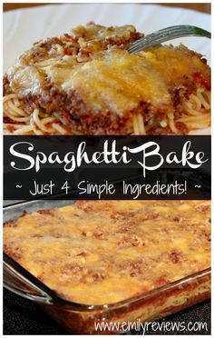 spaghetti bake just 4 simple ingredients