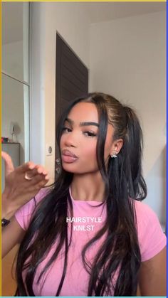 Half Up Half Down Hair Tutorial, Tiktok Hairstyles, Tiktok Hair, Trendy Tiktok, Hair Curling Tutorial, Oval Face Haircuts, Long Hair Tutorial