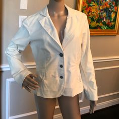 Like New. Never Worn Jacket By Armani Exchange. Paid Full Price But Our Weather Isn’t Cold Enough To Wear It. Armani Exchange, Wear It, Blazer Suit, Suit Jacket, Jackets For Women, Like New, Cream, How To Wear, Women Shopping