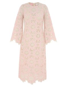 The Ottie Lace Midi Dress in Cream/Pink from our Summer Swim 2024 Collection. A lace midi dress featuring scalloped hem edges. Swim 2024, Zimmermann Dress, Summer Swim, Lace Midi, Dress 16, Lace Midi Dress, Scalloped Hem, Swimwear Outfit, Cream Dress